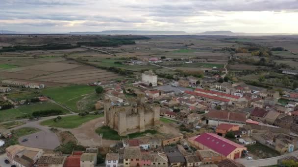 Sadaba Burg Aragon Mit Sechs Verteidigungstürmen — Stockvideo