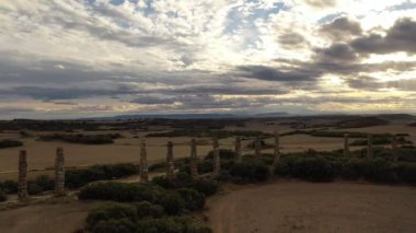 Ruins of an aqueduct of Los Banales Uncastillo Zaragoza