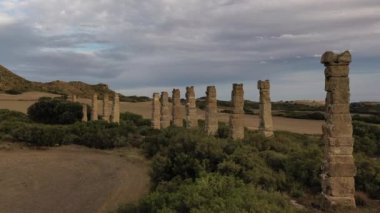 Ruins of an aqueduct of Los Banales Uncastillo Zaragoza