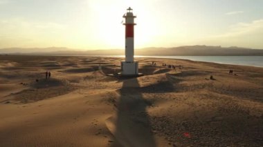 Far del Fangar lighthouse in Tarragona, Spain