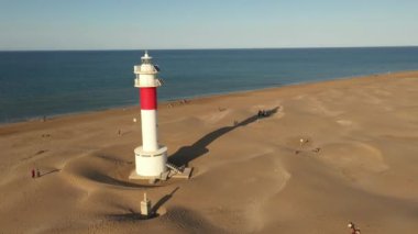 Tarragona, İspanya 'daki Far del Fangar deniz feneri