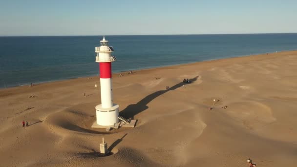 Far Del Fangar Lighthouse Tarragona Spain — 비디오