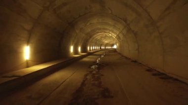 Road tunnel tour for cars under construction