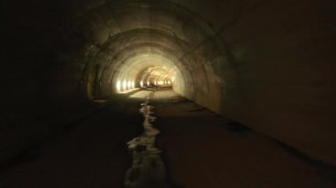 Road tunnel tour for cars under construction