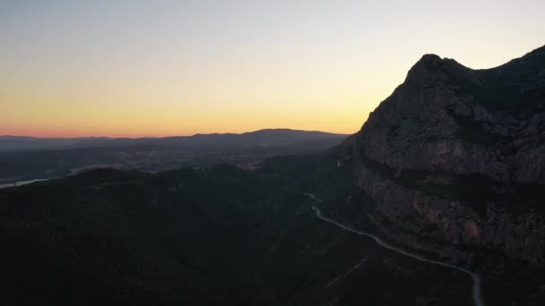 Spanya Katalonya Daki Montserrat Dağı Nın Insansız Hava Aracı Görüntüsü — Stok video