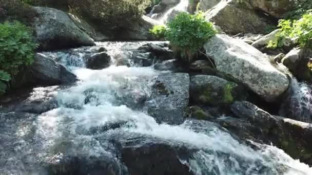 Andorra Şelale Doğanın Ortasında Güzel Bir Şelale — Stok video