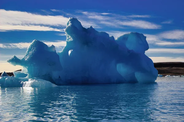 Iceberg Par Temps Ensoleillé Dans Lagune Jokulsarlon Islande — Photo
