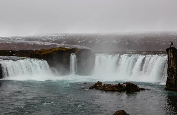 Godafoss Una Hermosa Cascada Islandesa Encuentra Norte — Foto de Stock