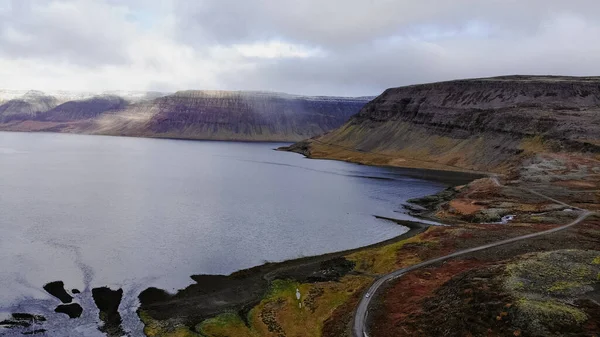 Мальовничий Вид Westfjords Ісландії Звивистій Дорозі — стокове фото