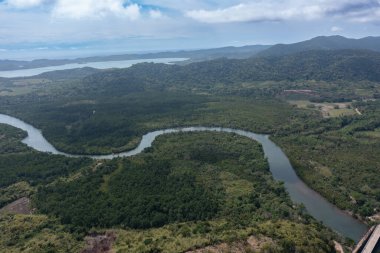 Filipinler 'de Busuanga Nehri manzarası