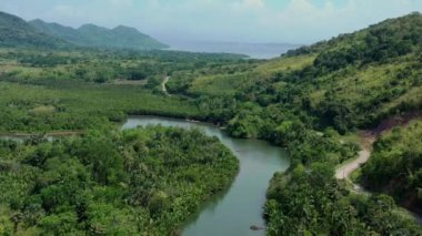 Filipinler 'de Busuanga Nehri manzarası
