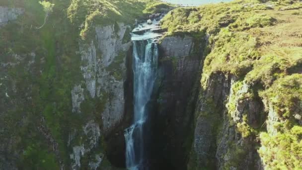 Wailing Widow Falls Assynt North West Highlands Scotland Falls Smoothed — Stock Video