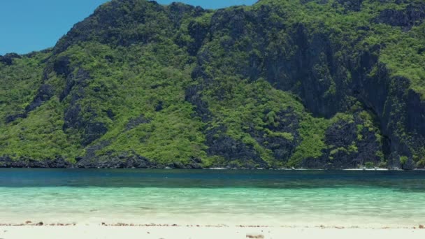 Vue Sur Une Plage Paradisiaque Tranquille Sur Île Mantiloc — Video