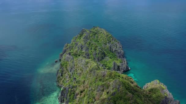 Luftaufnahme Der Black Island Der Nähe Von Busuanga Island Auf — Stockvideo