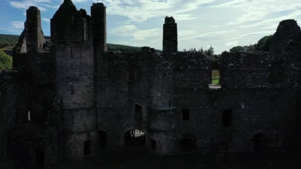 Castelo Balvenie Escócia Uma Ruína Impressionante Idade Média — Vídeo de Stock