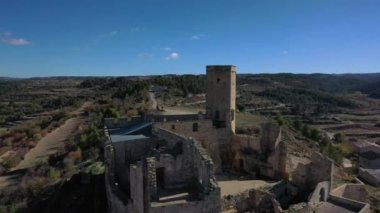 Ciutadilla, Lleida 'daki Ciutadilla Kalesi' nin havadan görünüşü
