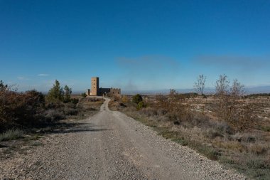 Ciutadilla, Lleida 'daki Ciutadilla Kalesi' nin havadan görünüşü