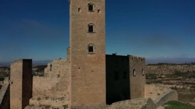 Ciutadilla, Lleida 'daki Ciutadilla Kalesi' nin havadan görünüşü