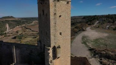 Ciutadilla, Lleida 'daki Ciutadilla Kalesi' nin havadan görünüşü