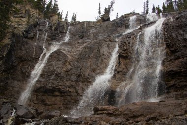 Tangle Creek Falls in autumn in Jasper National Park, Alberta, Canada clipart