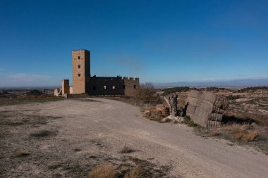 Ciutadilla, Lleida 'daki Ciutadilla Kalesi' nin havadan görünüşü