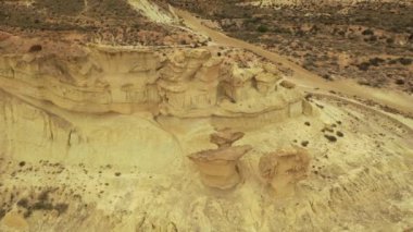 Gredas de Bolnuevo, Sandstone, Erosiones de Bolnuevo, Bolnuevo Doğal Anıtı, Bolnuevo, Mazarron, Murcia, İspanya, Avrupa