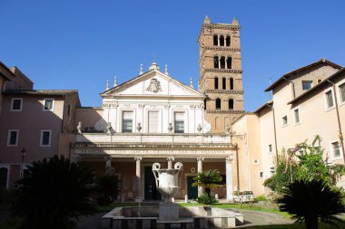 ROME, ITALY - 11 13 2023: Santa Cecilia in Trastevere Basilica di Santa Cecilia, Trastevere