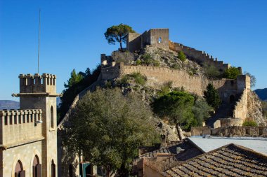 İspanya, Valencia 'daki Xativa köyünün manzarası.