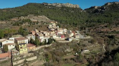 La Febro şehir manzarası binalar ve sokaklar, Tarragona, Katalonya, İspanya