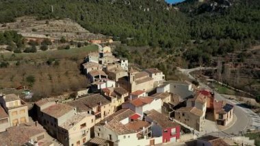 La Febro şehir manzarası binalar ve sokaklar, Tarragona, Katalonya, İspanya