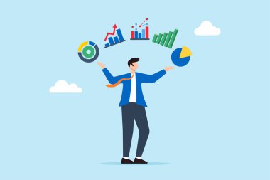 Çoklu pazar stratejilerinin yönetilmesi, veri içgörülerinin dengelenmesi, dinamik iş planlaması, veri güdümlü çoklu görev konsepti çizimi. Analizci finansal tablolarla uğraşıyor