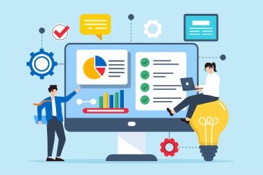 İş ortaklarının sorunları analiz etmesi ve dijital ekranda etkili çözümler bulması