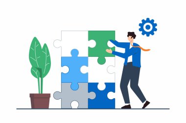 Kişinin yapboz parçalarını birleştirerek yeni bir şekle sokması kariyerindeki yeniden yapılanma ve adaptasyonu temsil ediyor.