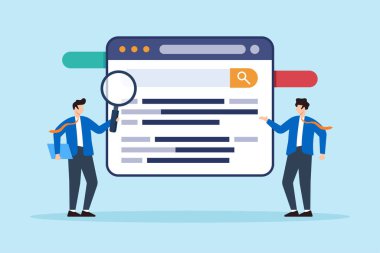 Ticari pazarlama ekibinin düz çizimi daha iyi SEO performansı için arama sıralamasında web sitesini yükseltti