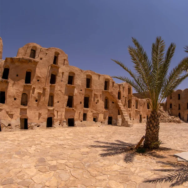 Ksar Ouled Soltane Région Tataouine Sud Tunisiegrenier Fortifié Destination Touristique — Photo