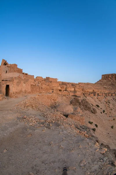 Guermassa Aldeia Montanhosa Berbere Abandonadasul Tunísia Região Tataouine — Fotografia de Stock