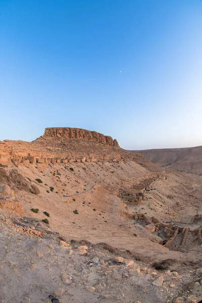 Guermassa Aldeia Montanhosa Berbere Abandonadasul Tunísia Região Tataouine Imagem De Stock