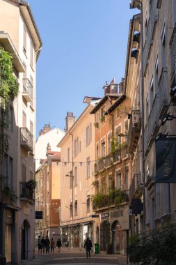 Grenoble, Grenoble ve Alpler 'in şehir manzarası, Fransa