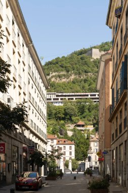 Grenoble, Grenoble ve Alpler 'in şehir manzarası, Fransa