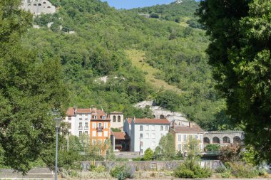 Grenoble, Grenoble ve Alpler 'in şehir manzarası, Fransa