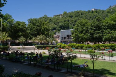 Grenoble, Grenoble ve Alpler 'in şehir manzarası, Fransa