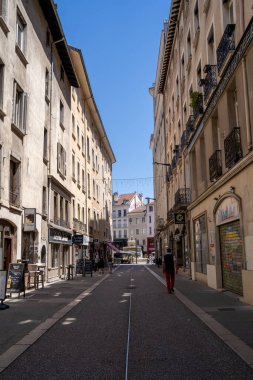 Grenoble, Grenoble ve Alpler 'in şehir manzarası, Fransa