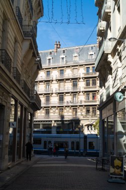 Grenoble, Grenoble ve Alpler 'in şehir manzarası, Fransa