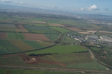 Lyon-Tunus uçuşu sırasında Fransa 'nın havadan görünüşü