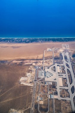 Tunus 'un Lyon-Tunus uçuşu sırasında hava manzarası