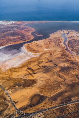Tunus 'un Lyon-Tunus uçuşu sırasında hava manzarası