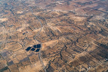 Tunus 'un Lyon-Tunus uçuşu sırasında hava manzarası
