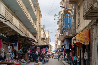 View of the buildings and streets of Skikda, North Algeria