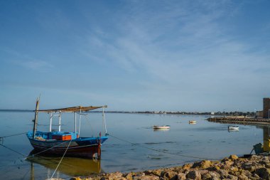 Güney Tunus 'ta büyük bir ada olan Cerba manzarası