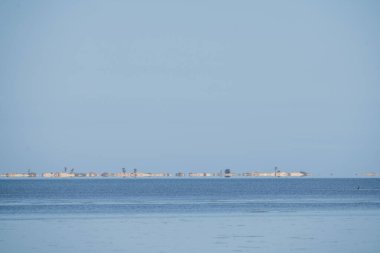 Güney Tunus 'ta büyük bir ada olan Cerba manzarası